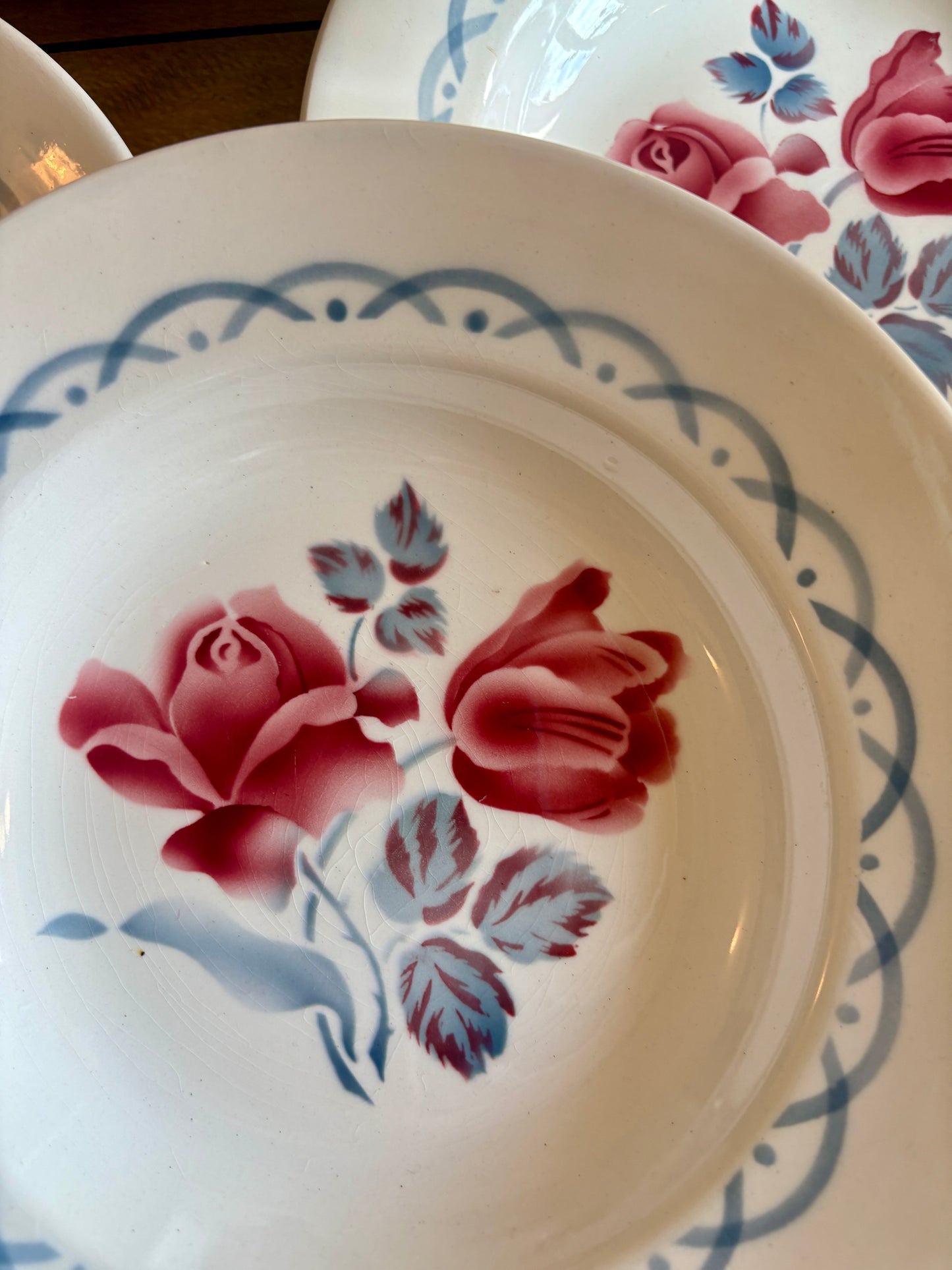 Lot de 8 assiettes creuse vintage - modèle Cannes de Digoin