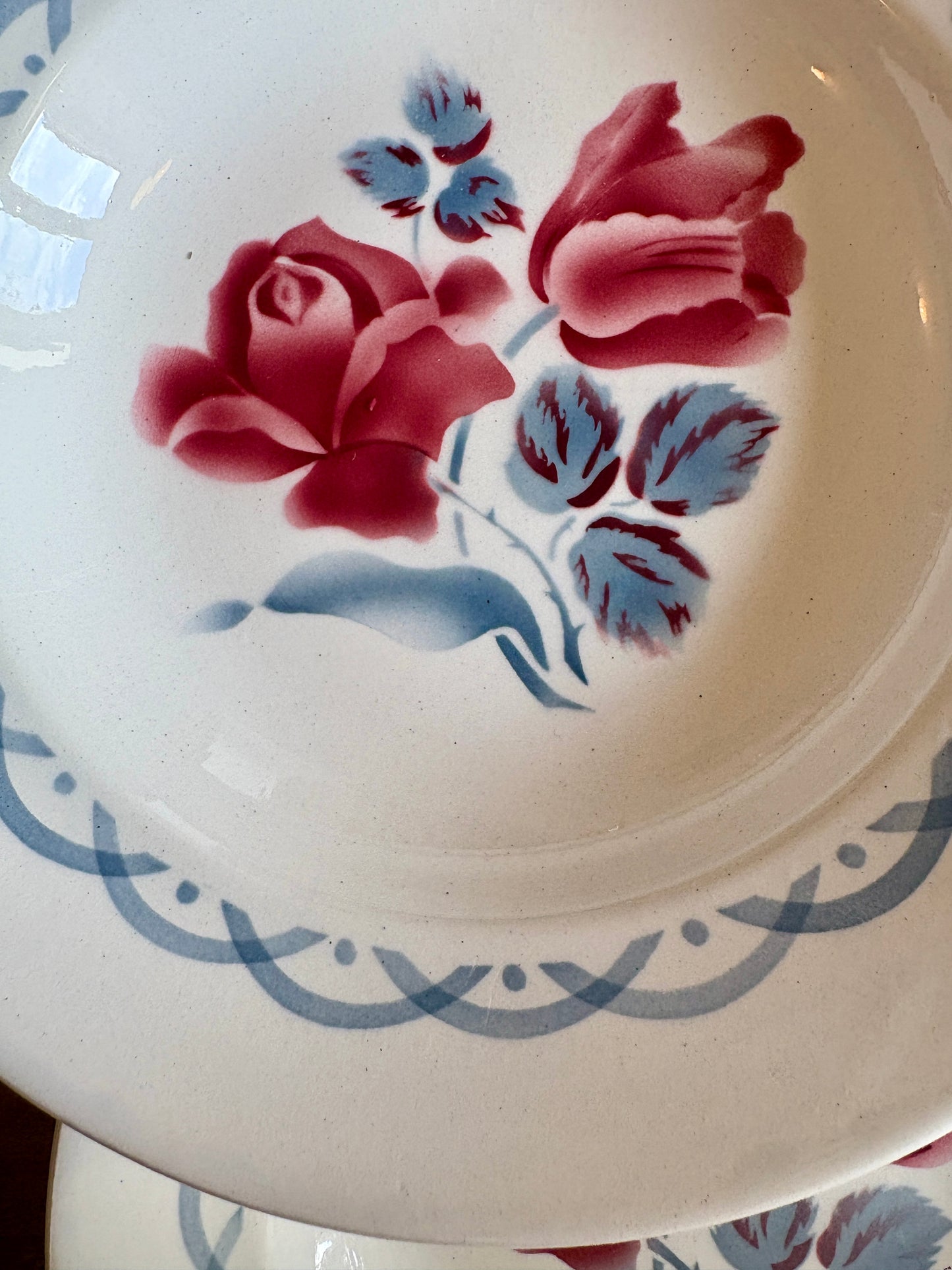 Lot de 8 assiettes creuse vintage - modèle Cannes de Digoin