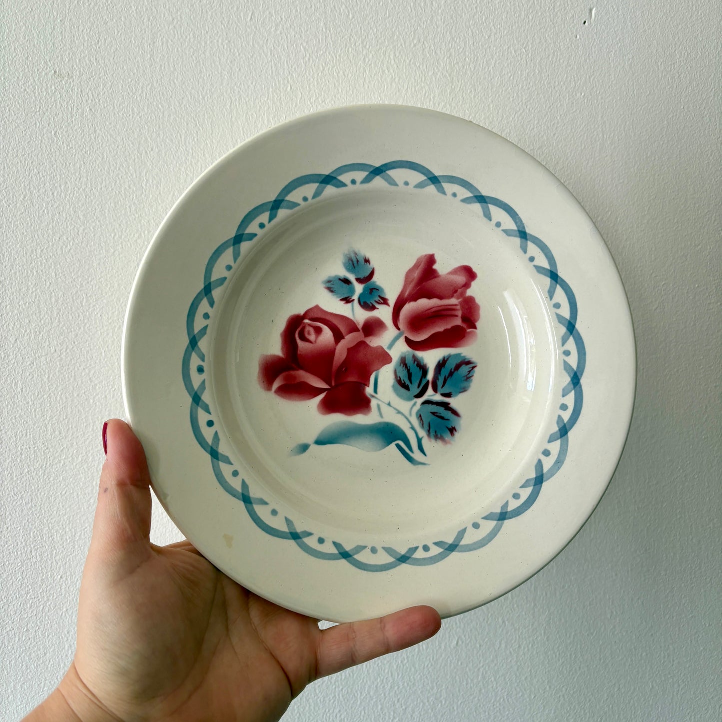 Lot de 8 assiettes creuse vintage - modèle Cannes de Digoin