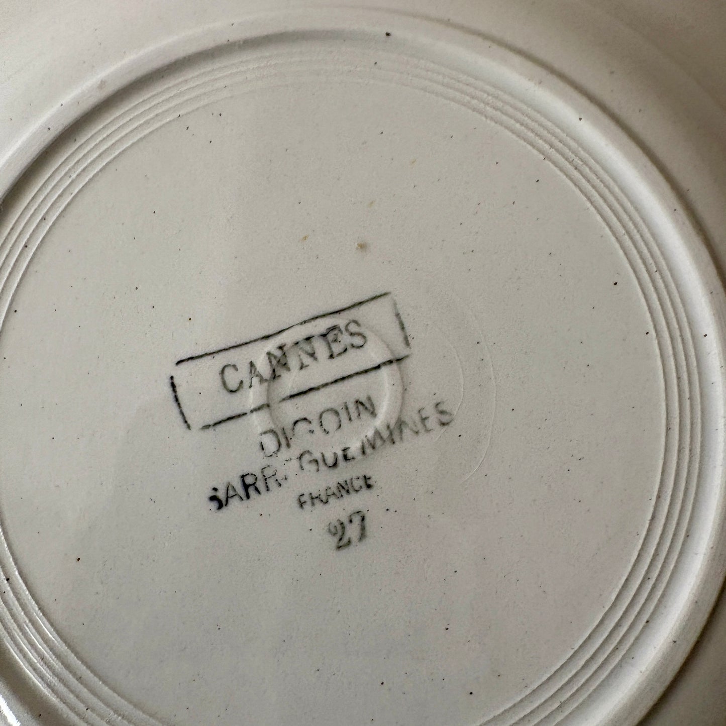 Lot de 8 assiettes creuse vintage - modèle Cannes de Digoin