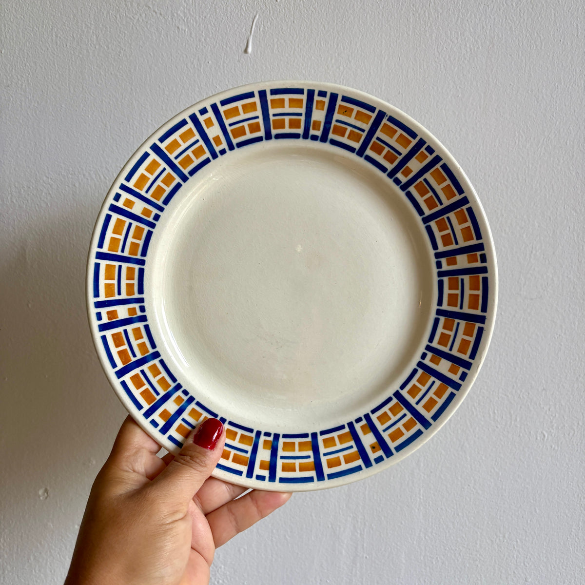 Lot de 8 assiettes plates anciennes - Robinson de Badonvillier