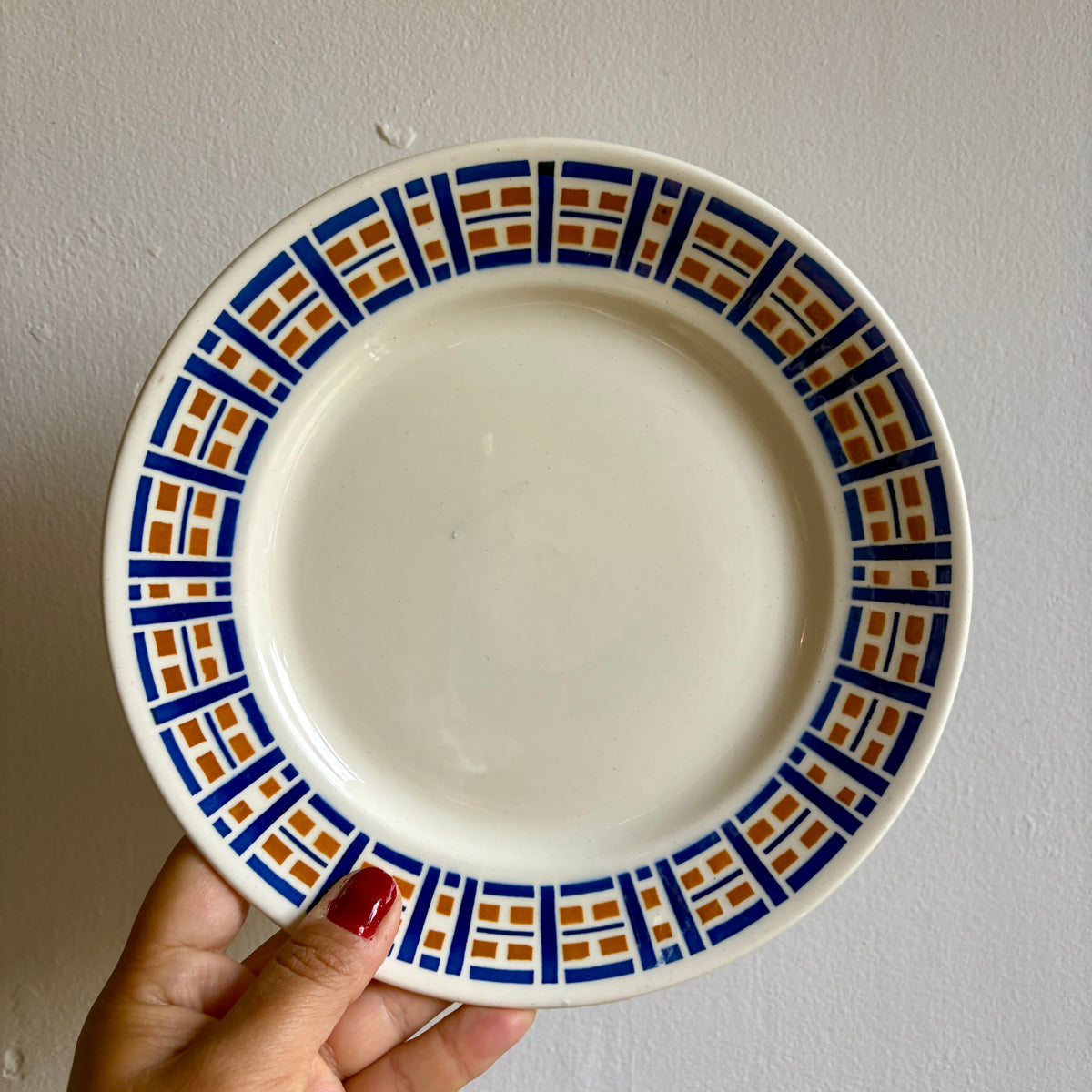 Lot de 6 assiettes à dessert anciennes - Robinson de Badonvillier