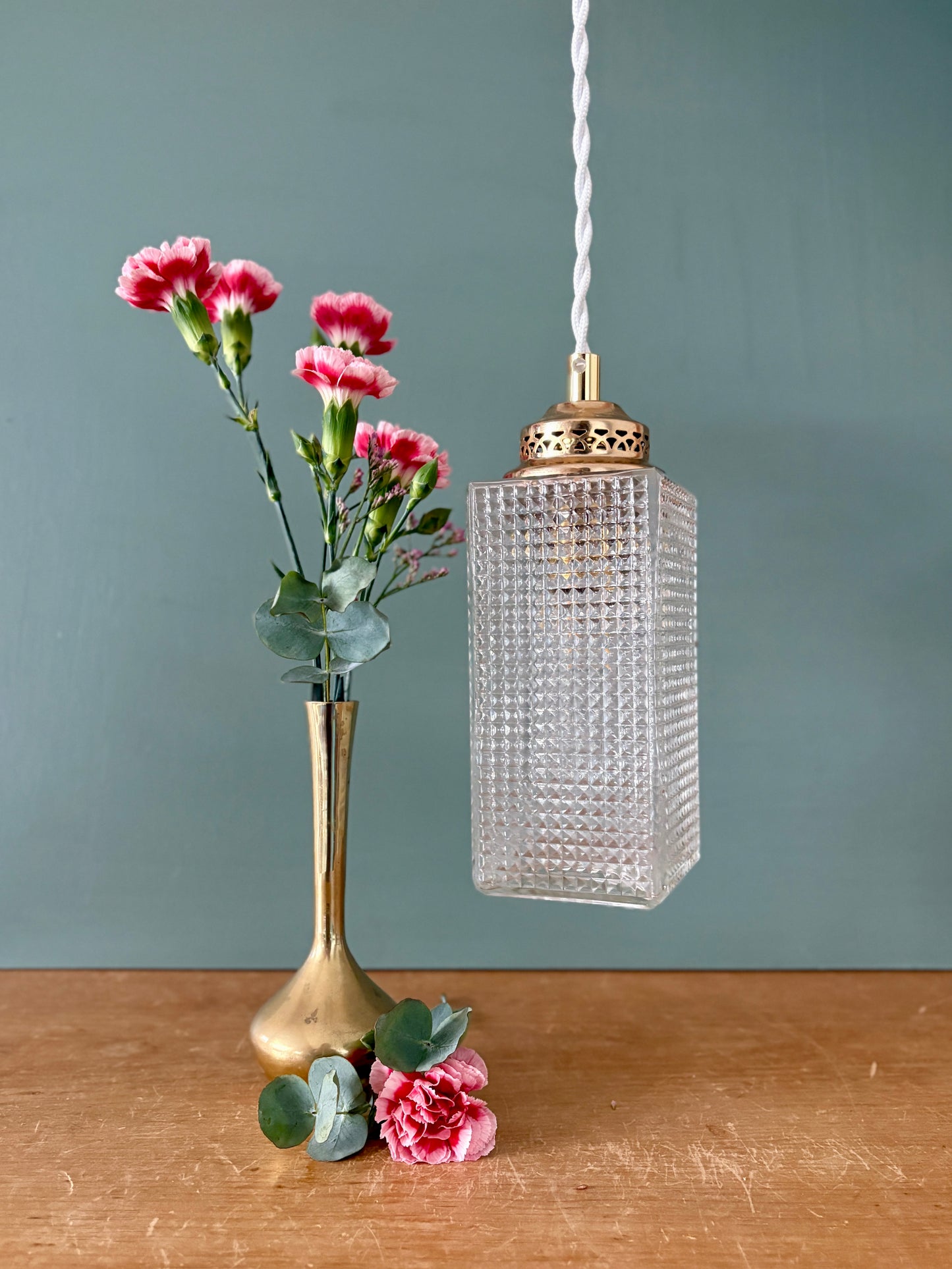 Baladeuse ou lampe à poser globe vintage en verre (BR1)