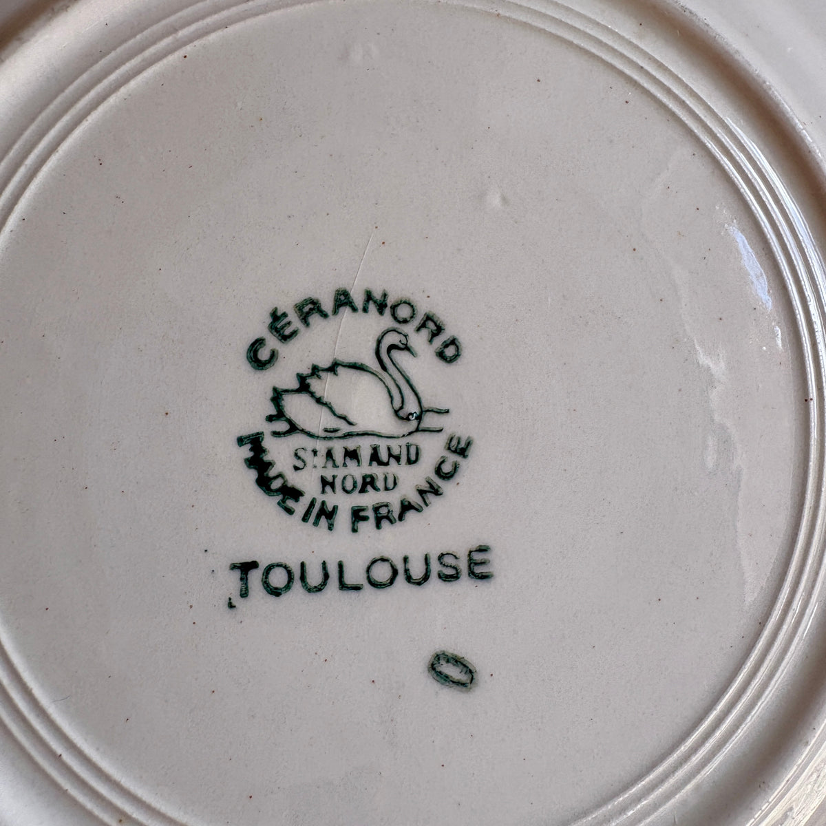 Lot de 6 assiettes à dessert anciennes - Toulouse de Saint Amand Céranord.