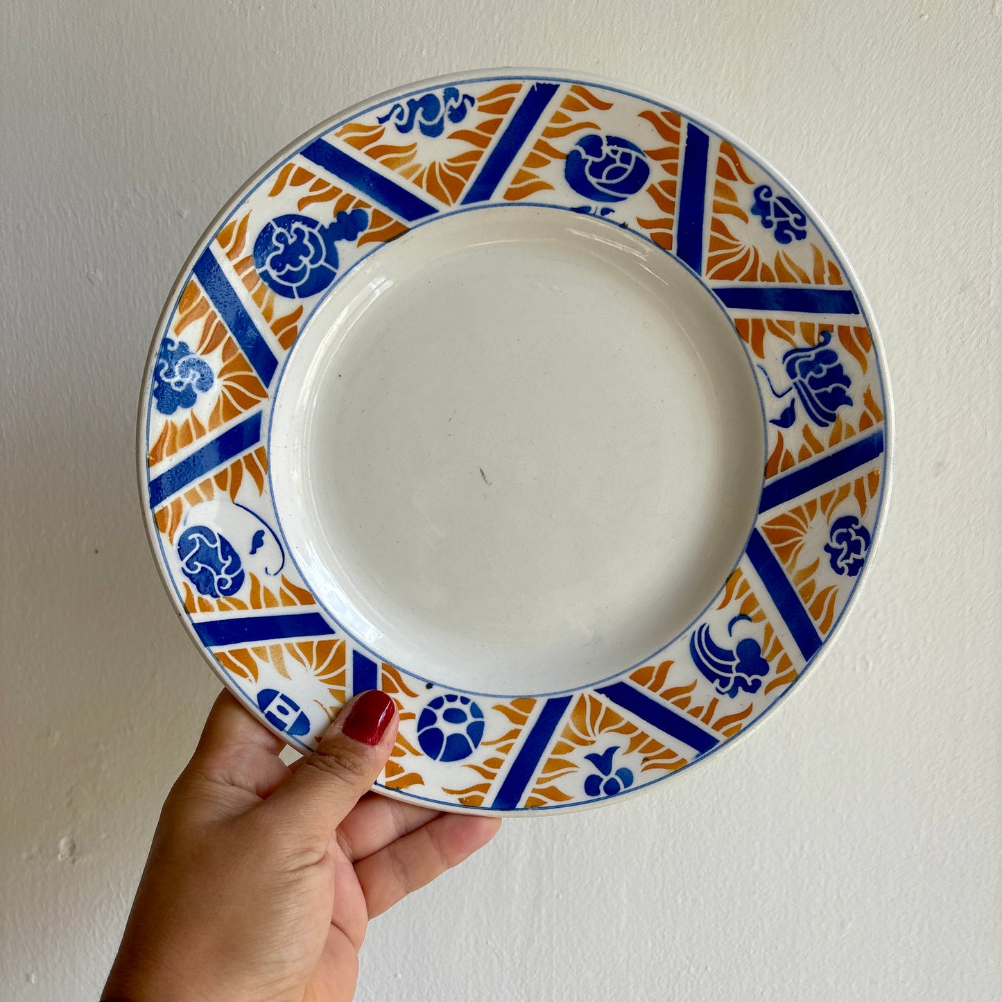Lot de 8 assiettes plates anciennes - Canada de Moulin des Loups