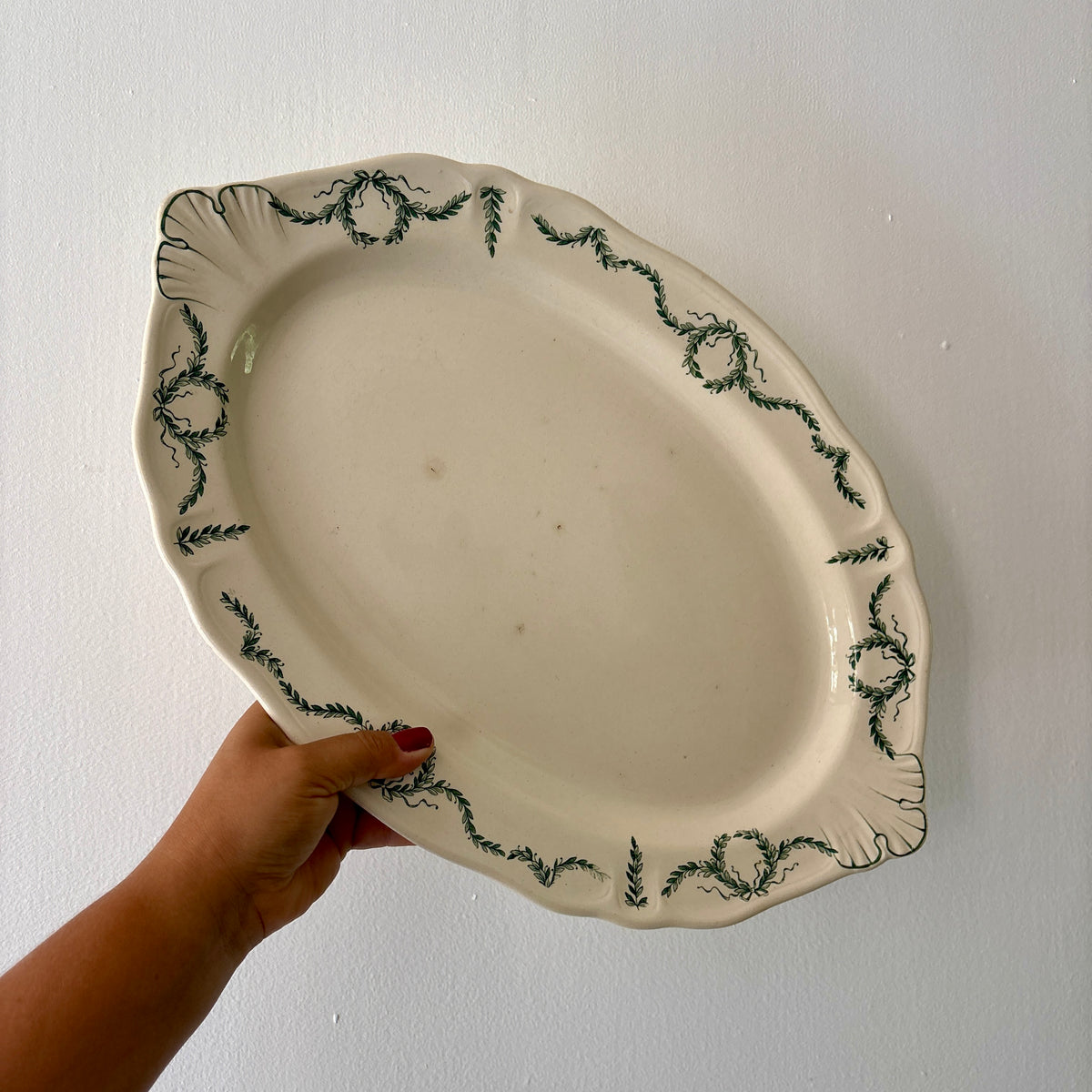 Lot de 2 plats ancien en terre de fer - Villey de Longchamp