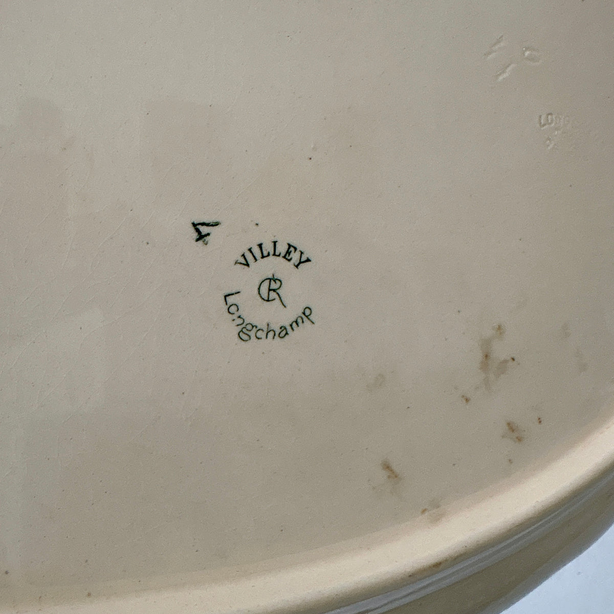 Lot de 2 plats ancien en terre de fer - Villey de Longchamp