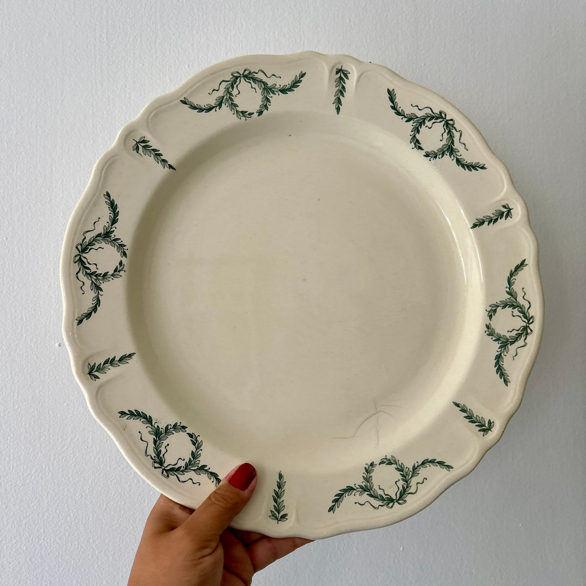 Lot de 2 plats ancien en terre de fer - Villey de Longchamp