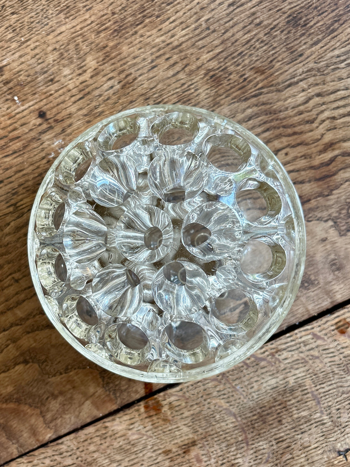 Pique fleur ancien en verre XXL