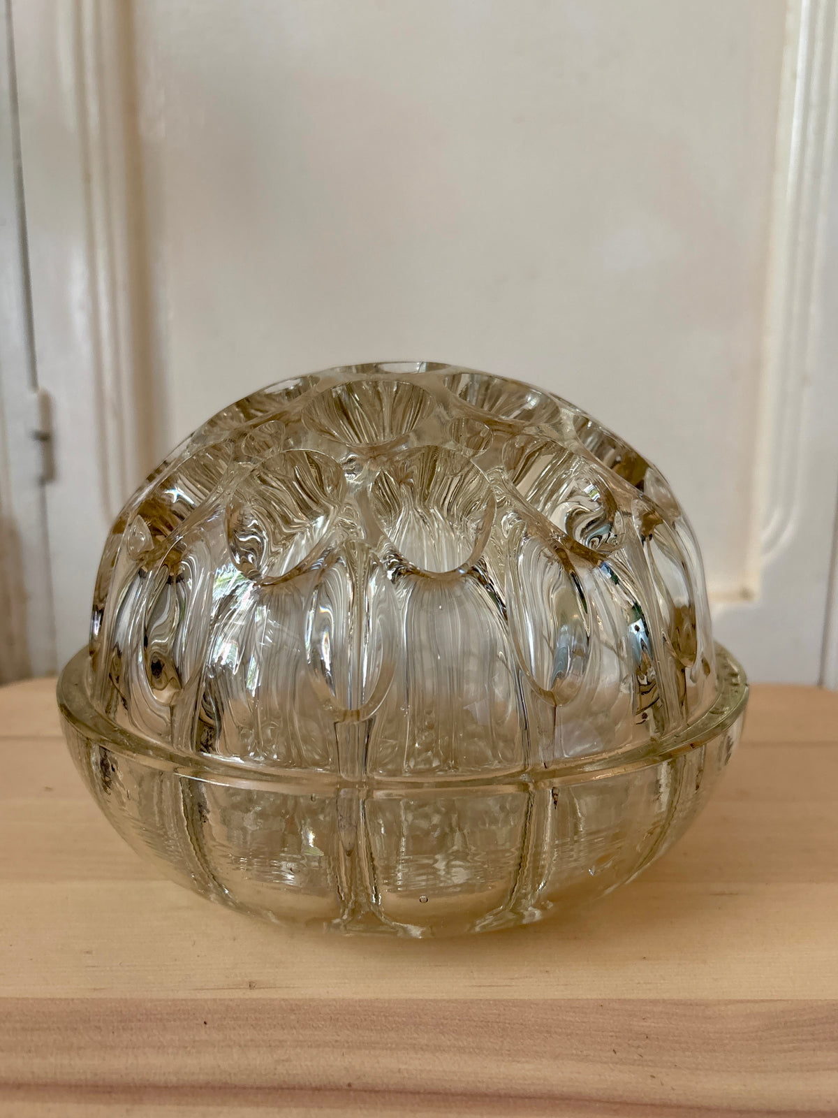 Pique fleur ancien en verre XXL