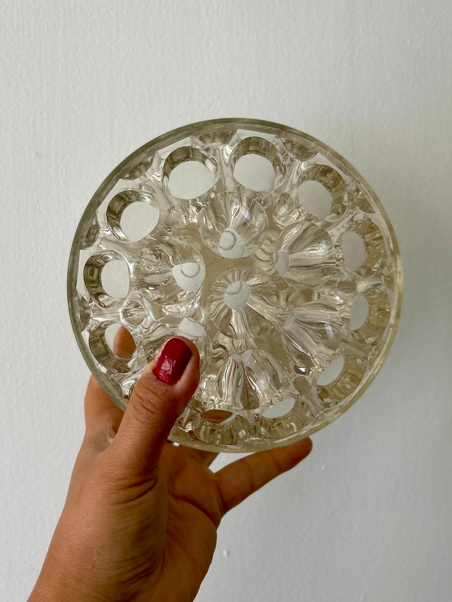 Pique fleur ancien en verre XXL