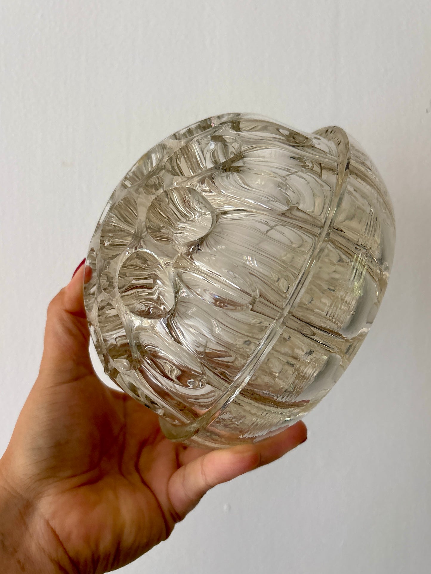Pique fleur ancien en verre XXL