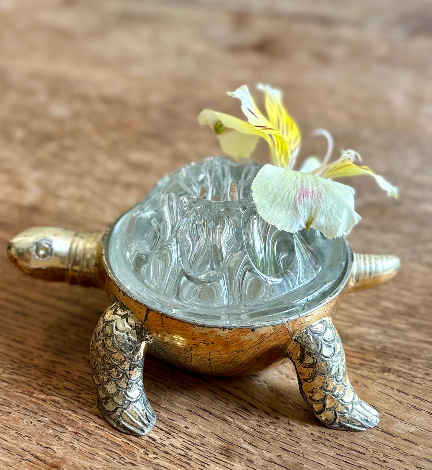 Pique fleur vintage tortue