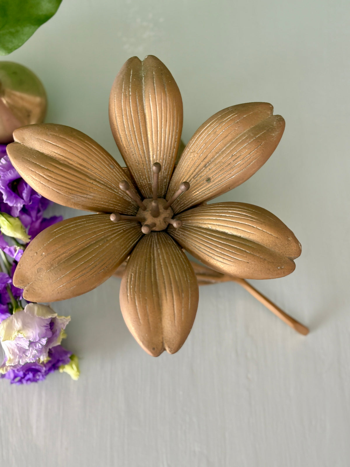 Cendriers vintage en laiton en forme de Fleur