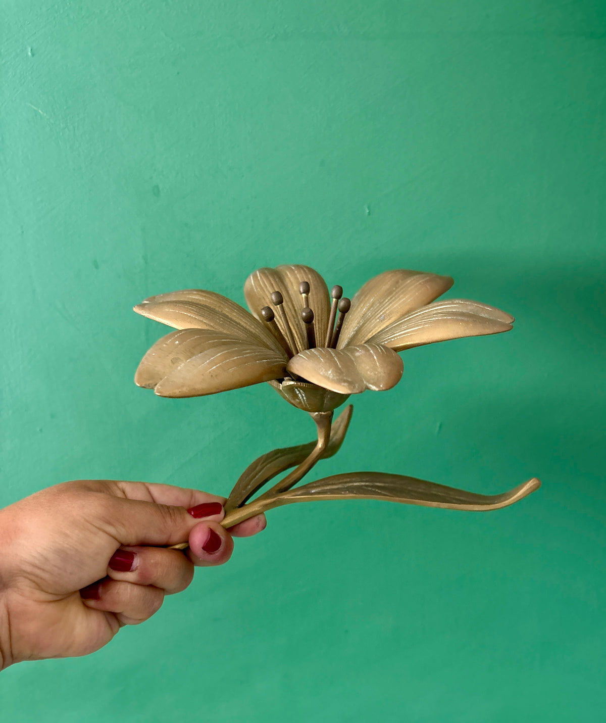 Cendriers vintage en laiton en forme de Fleur