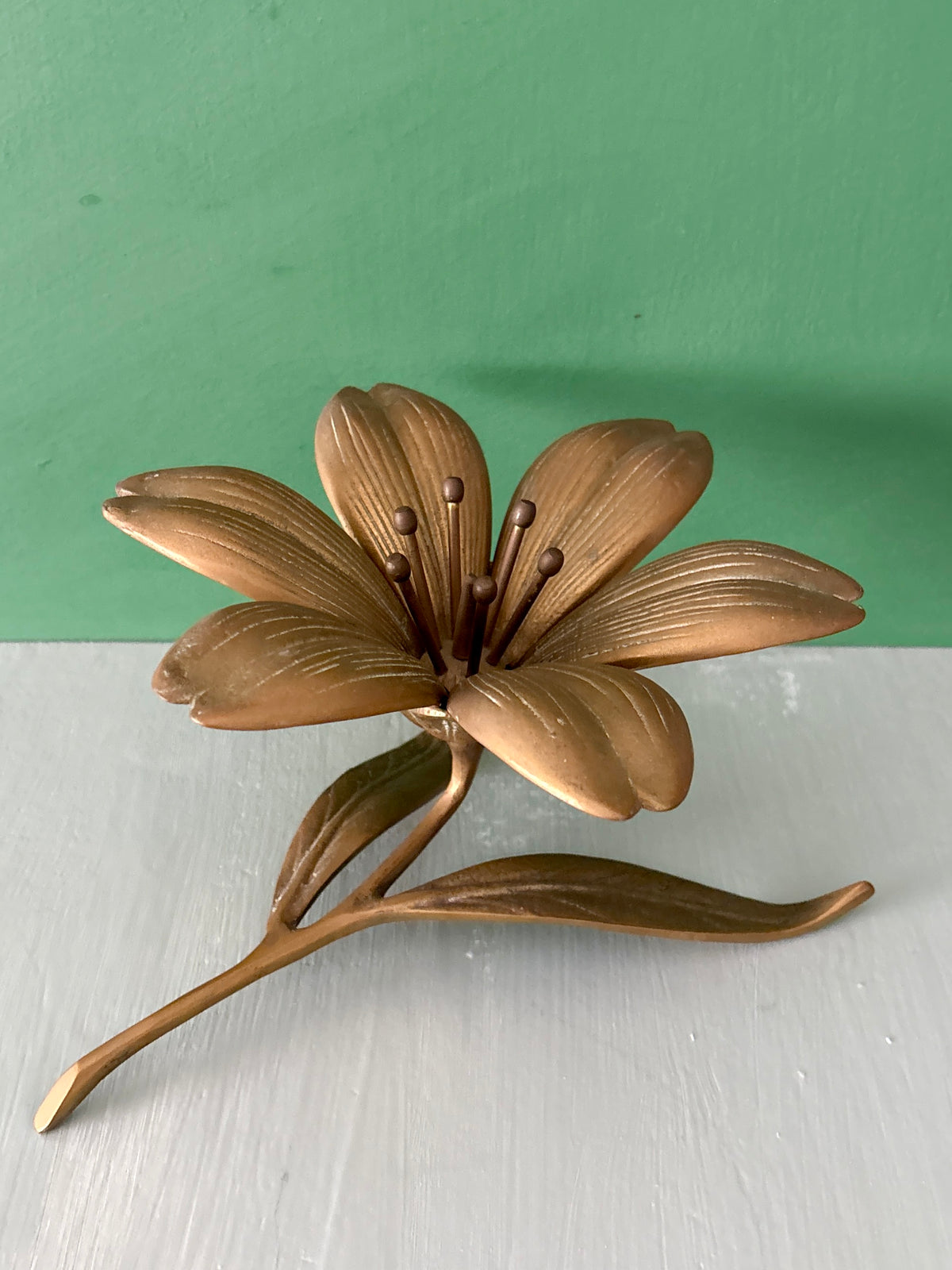 Cendriers vintage en laiton en forme de Fleur