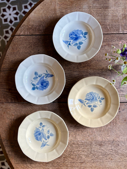 Lot de 4 assiettes creuses vintage Digoin