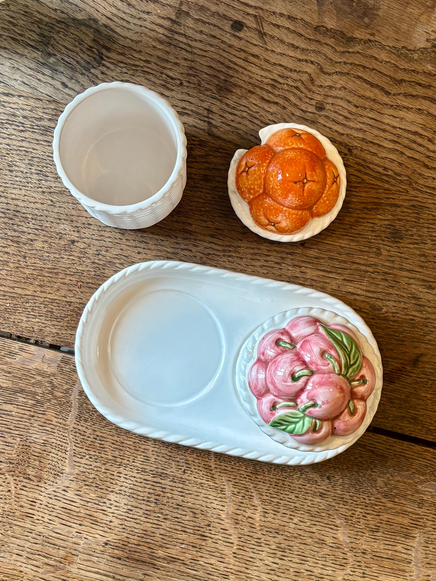 Pots à confitures vintage en céramique