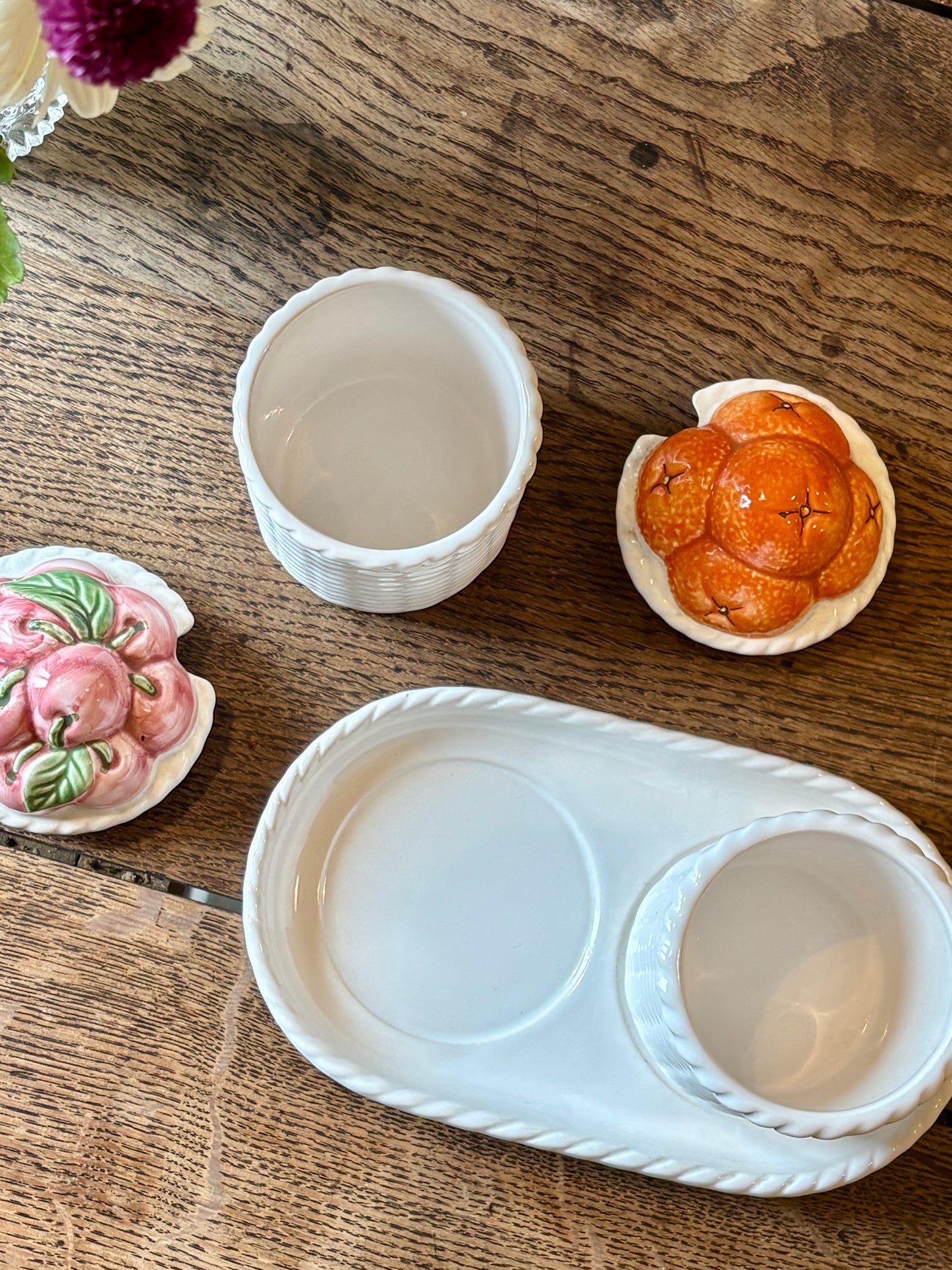 Pots à confitures vintage en céramique