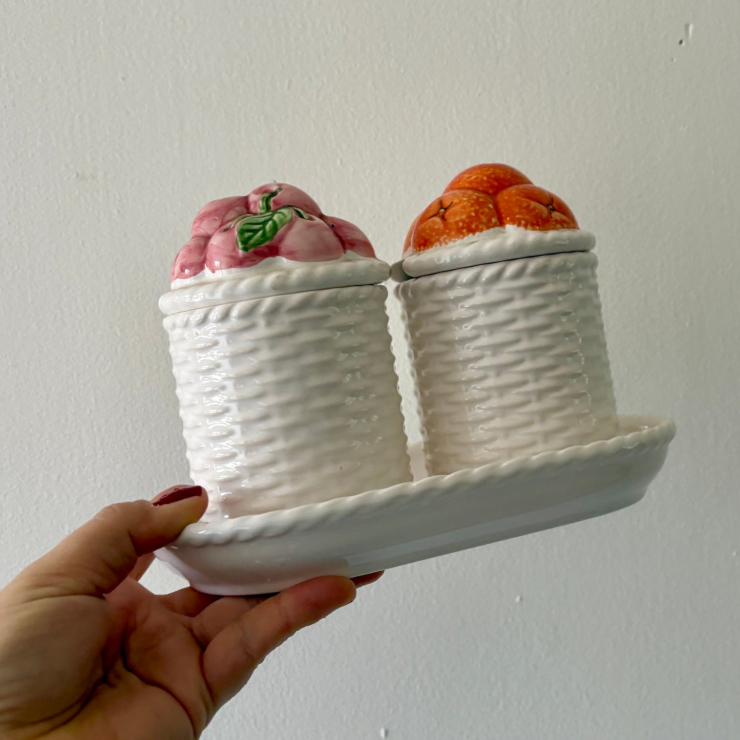 Pots à confitures vintage en céramique