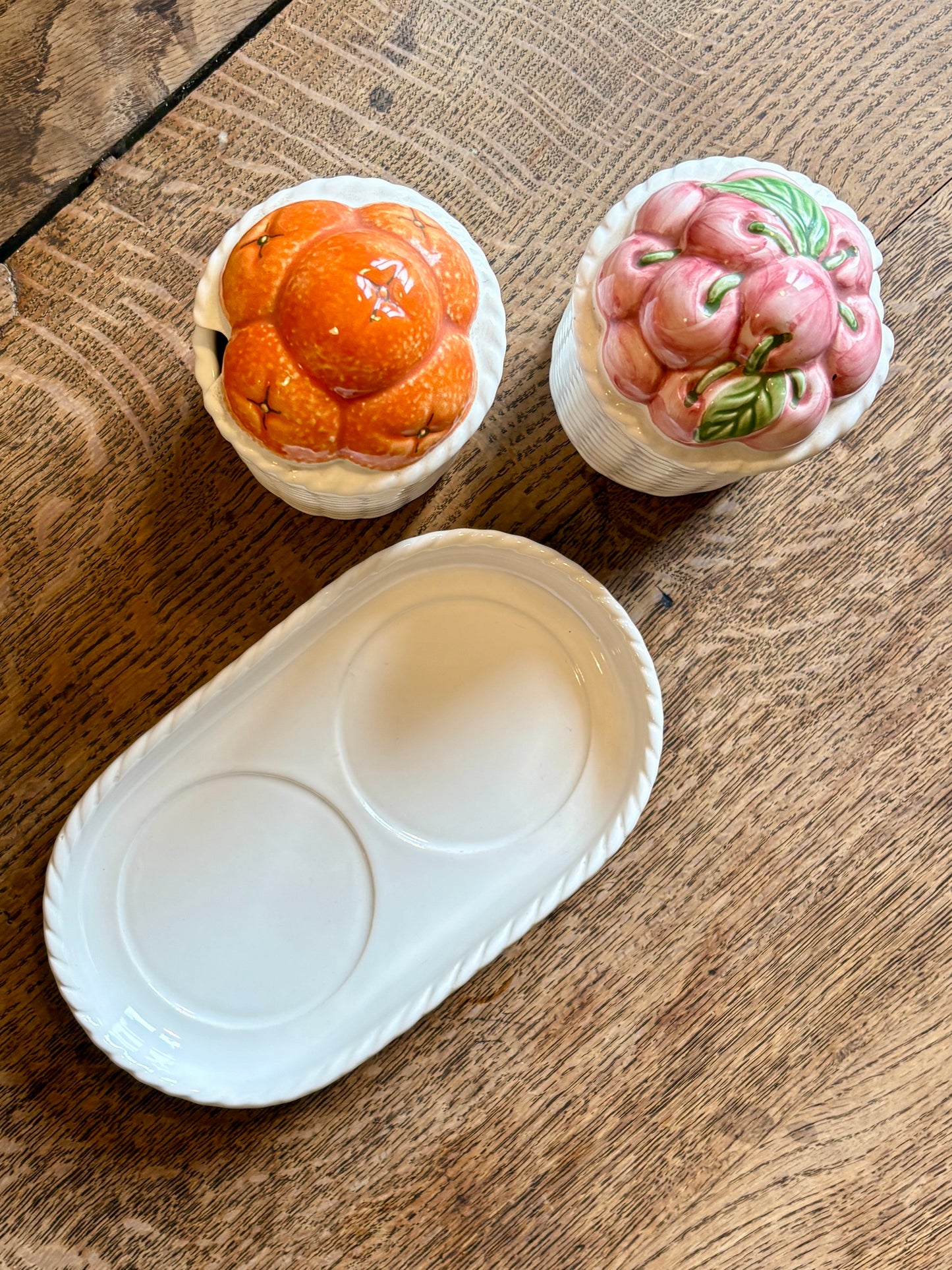 Pots à confitures vintage en céramique