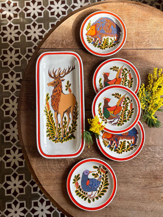 Service à gibier vintage Lunéville