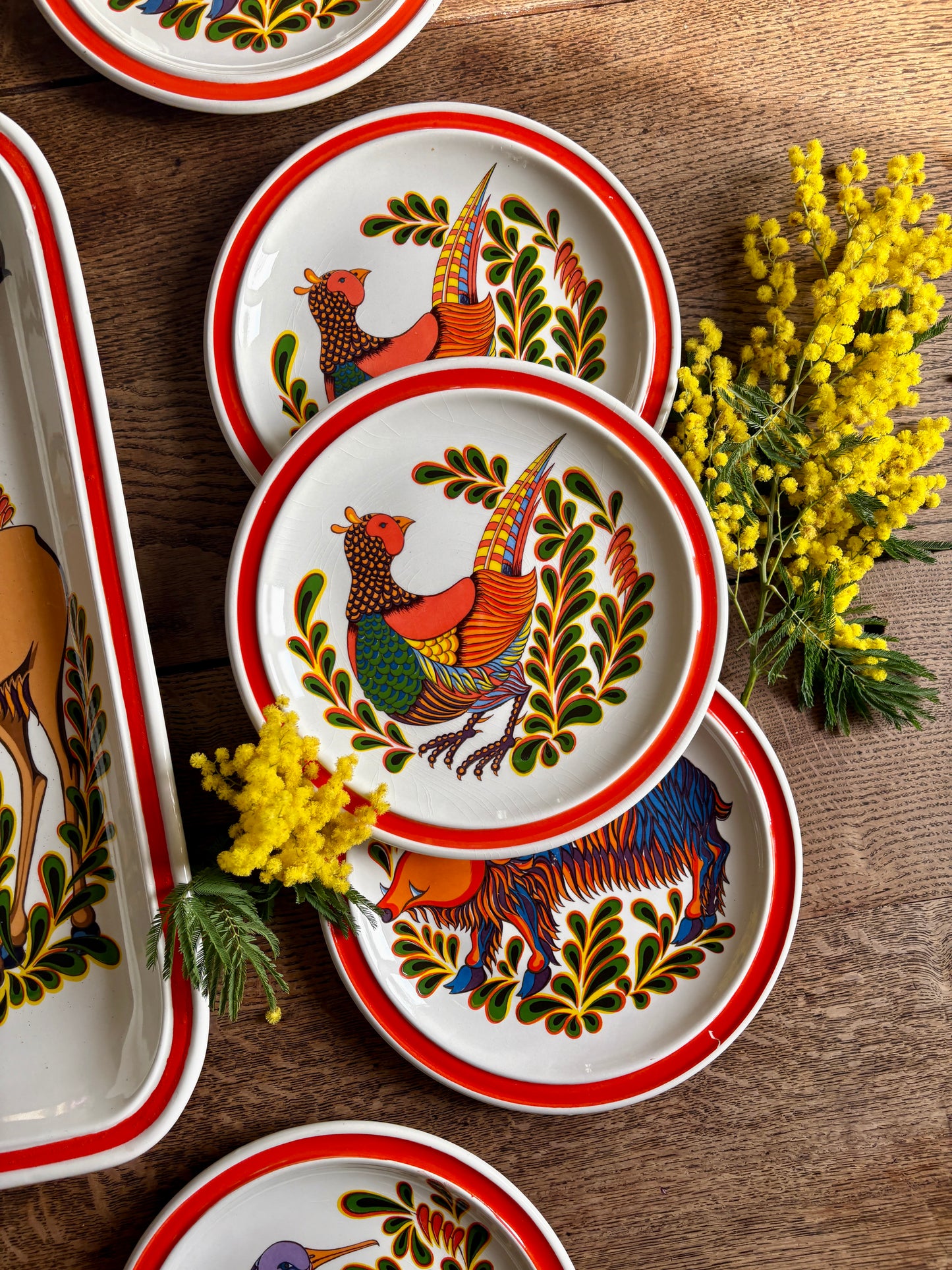 Service à gibier vintage Lunéville