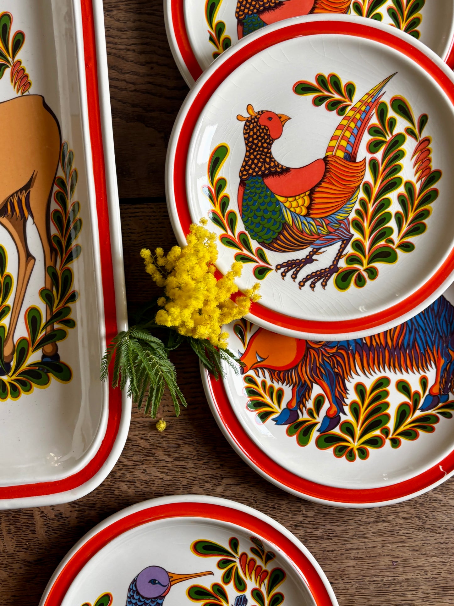 Service à gibier vintage Lunéville