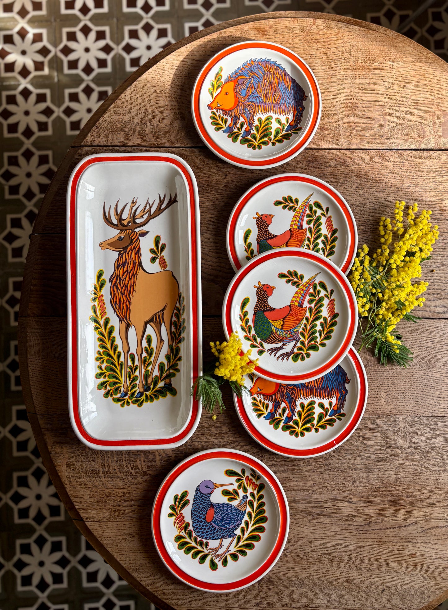 Service à gibier vintage Lunéville