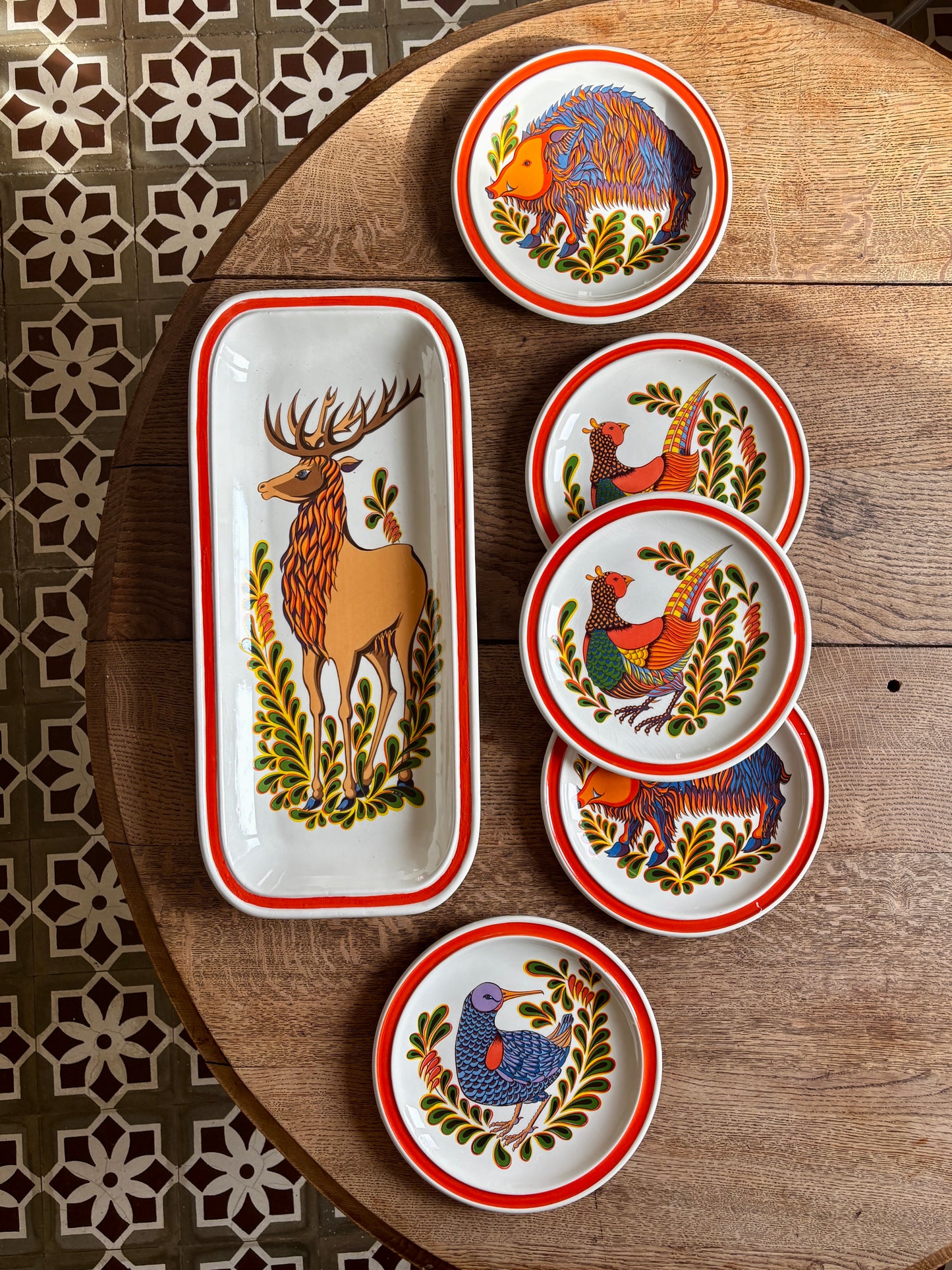 Service à gibier vintage Lunéville