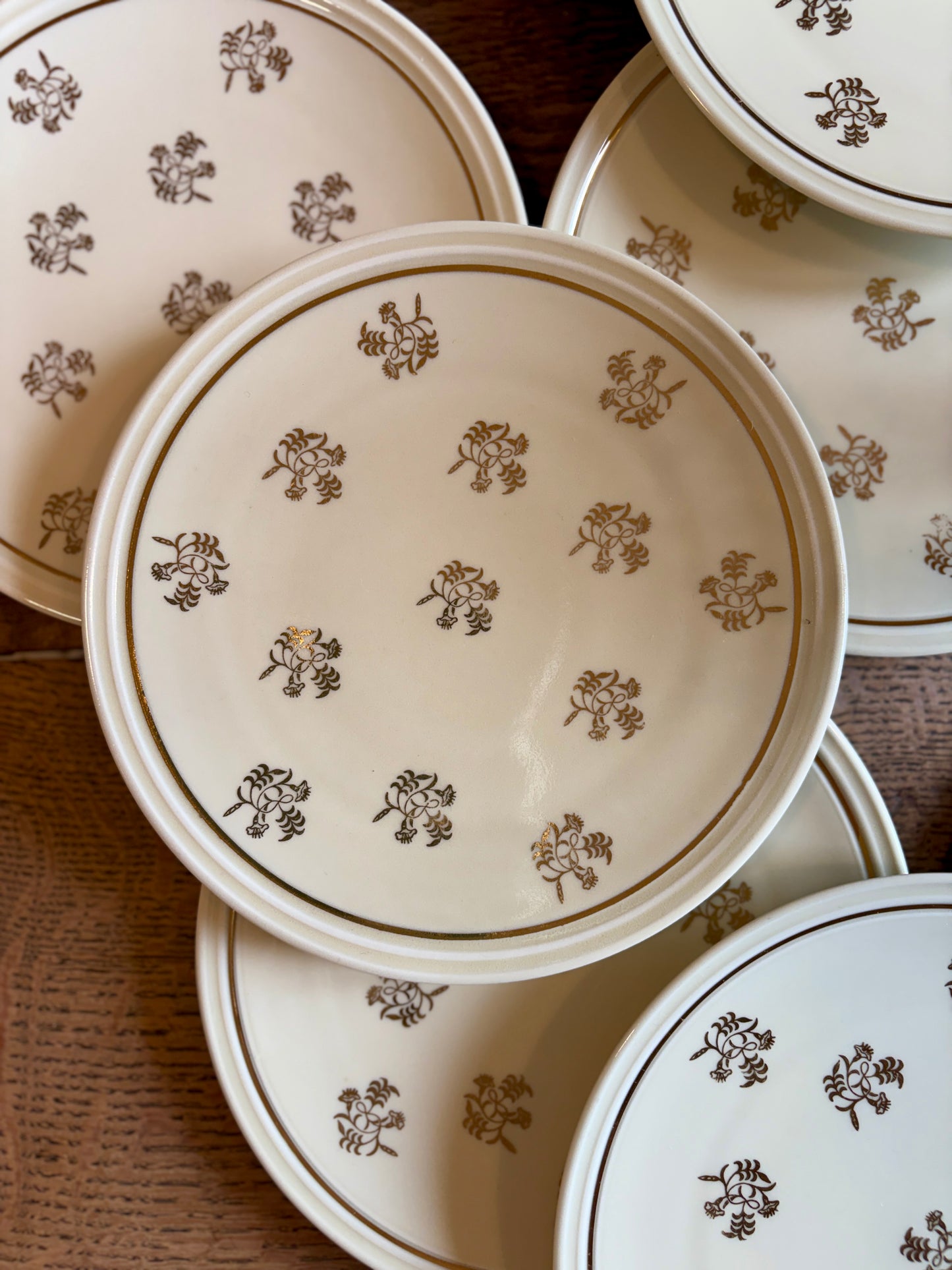 Lot de 11 assiettes à dessert vintage en porcelaine de Limoges