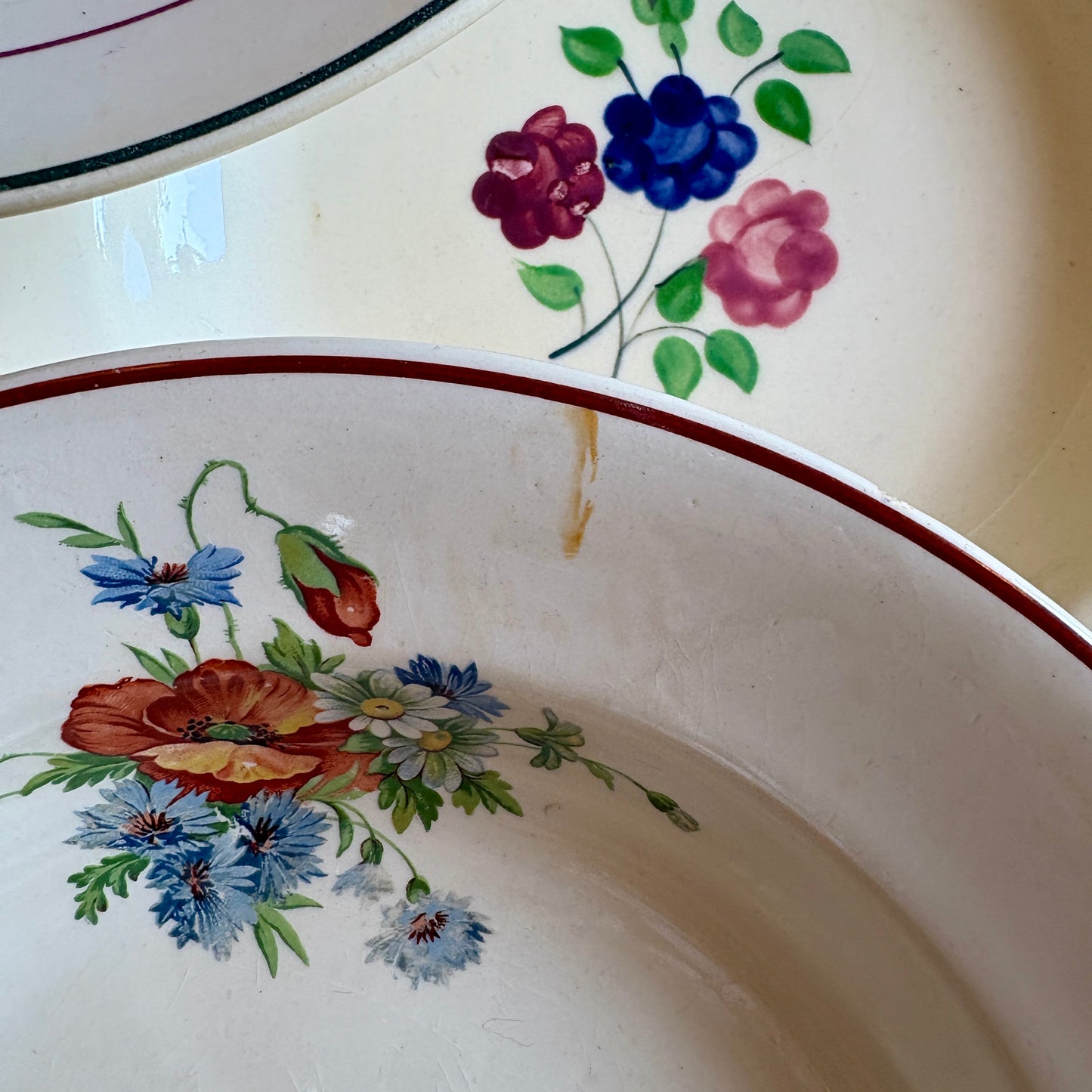 Lot de 10 assiettes creuses vintage dépareillées