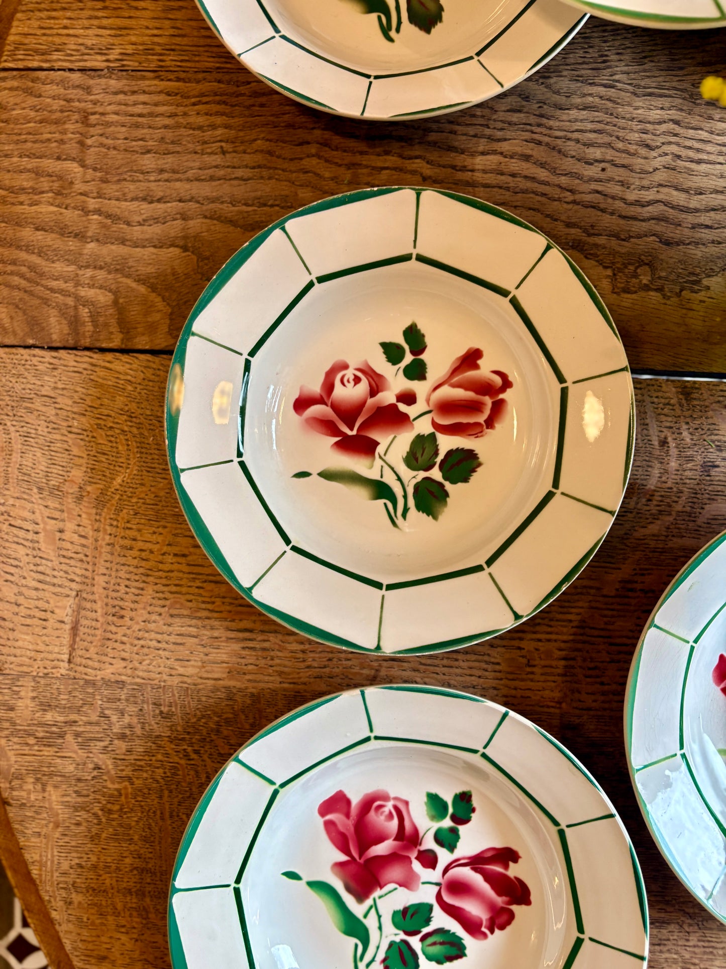 Lot de 6 assiettes creuses Monique de Digoin Sarreguemines