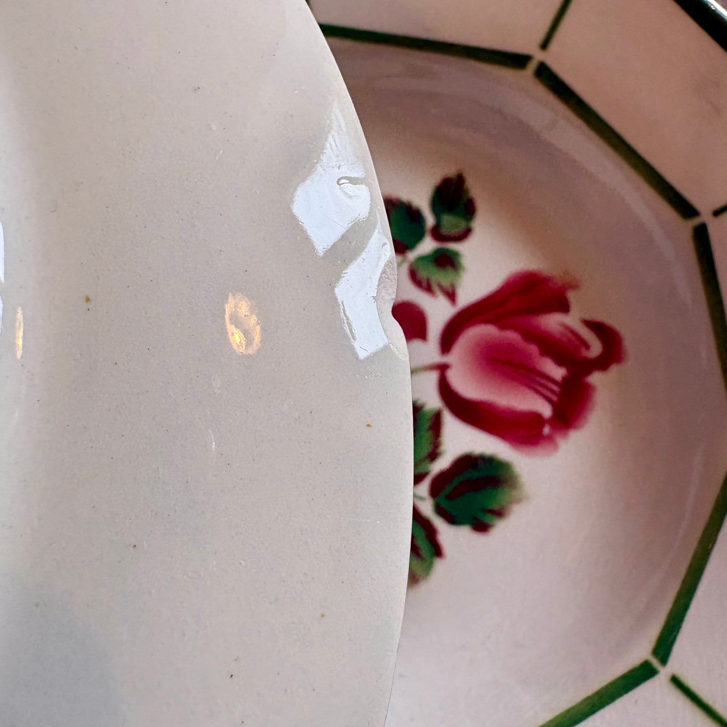 Lot de 6 assiettes creuses Monique de Digoin Sarreguemines