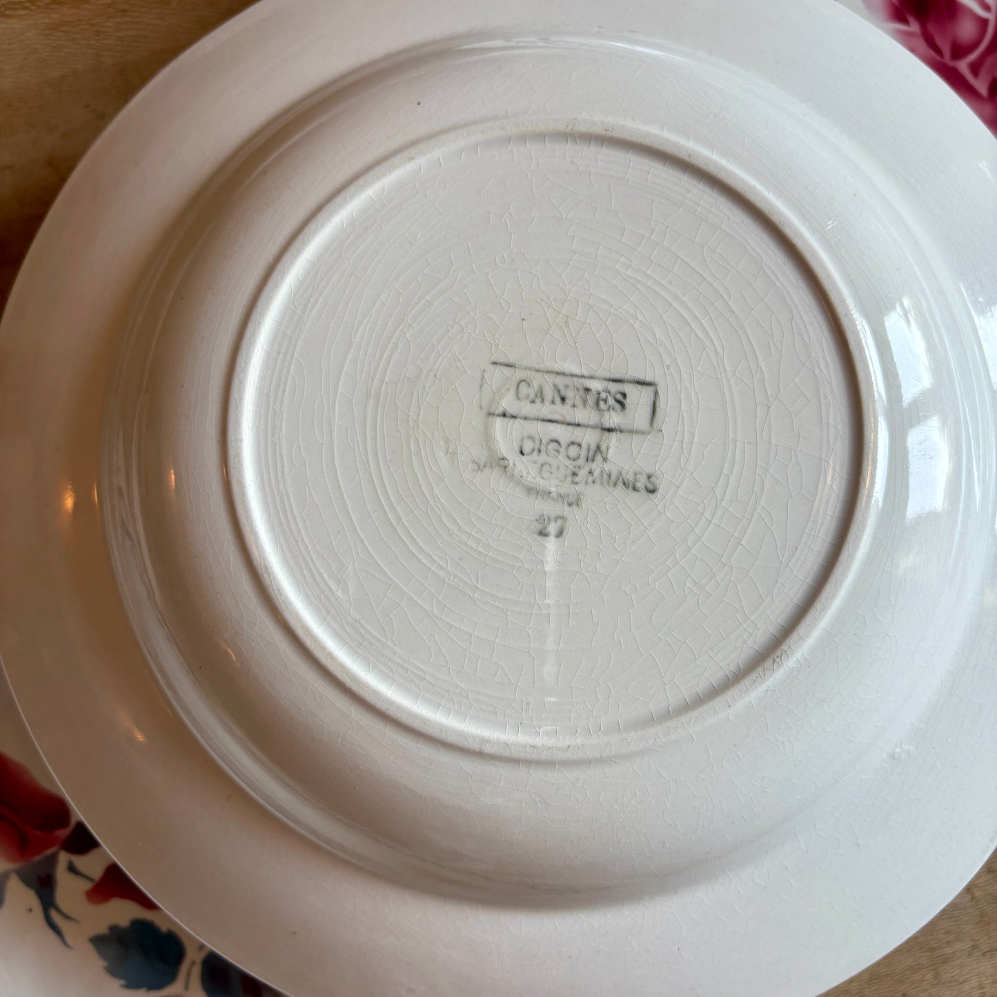 Lot de 8 assiettes creuse vintage - modèle Janine et Cannes de Digoin Sarrreguemines
