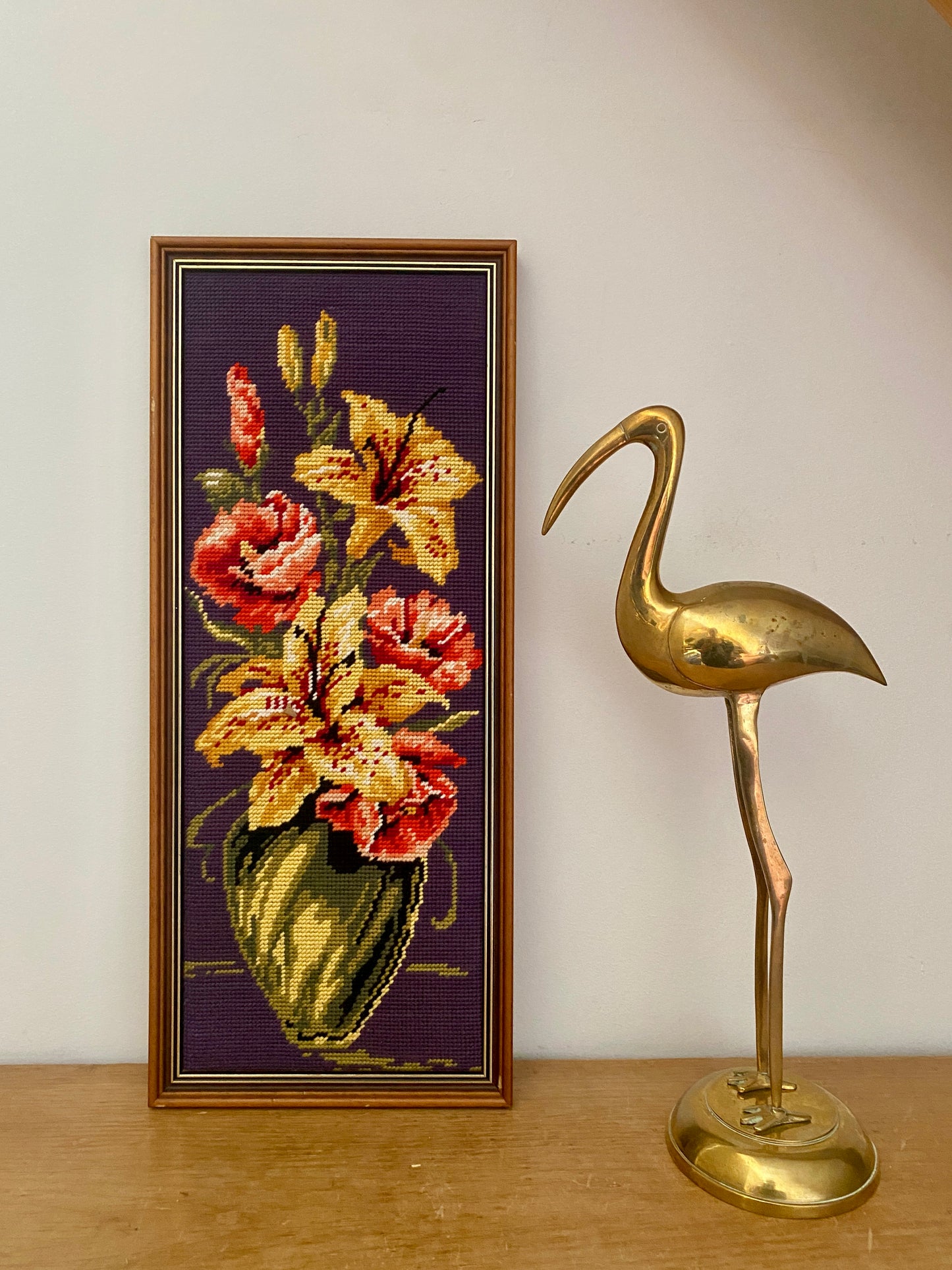 Canevas vintage bouquet de Lys