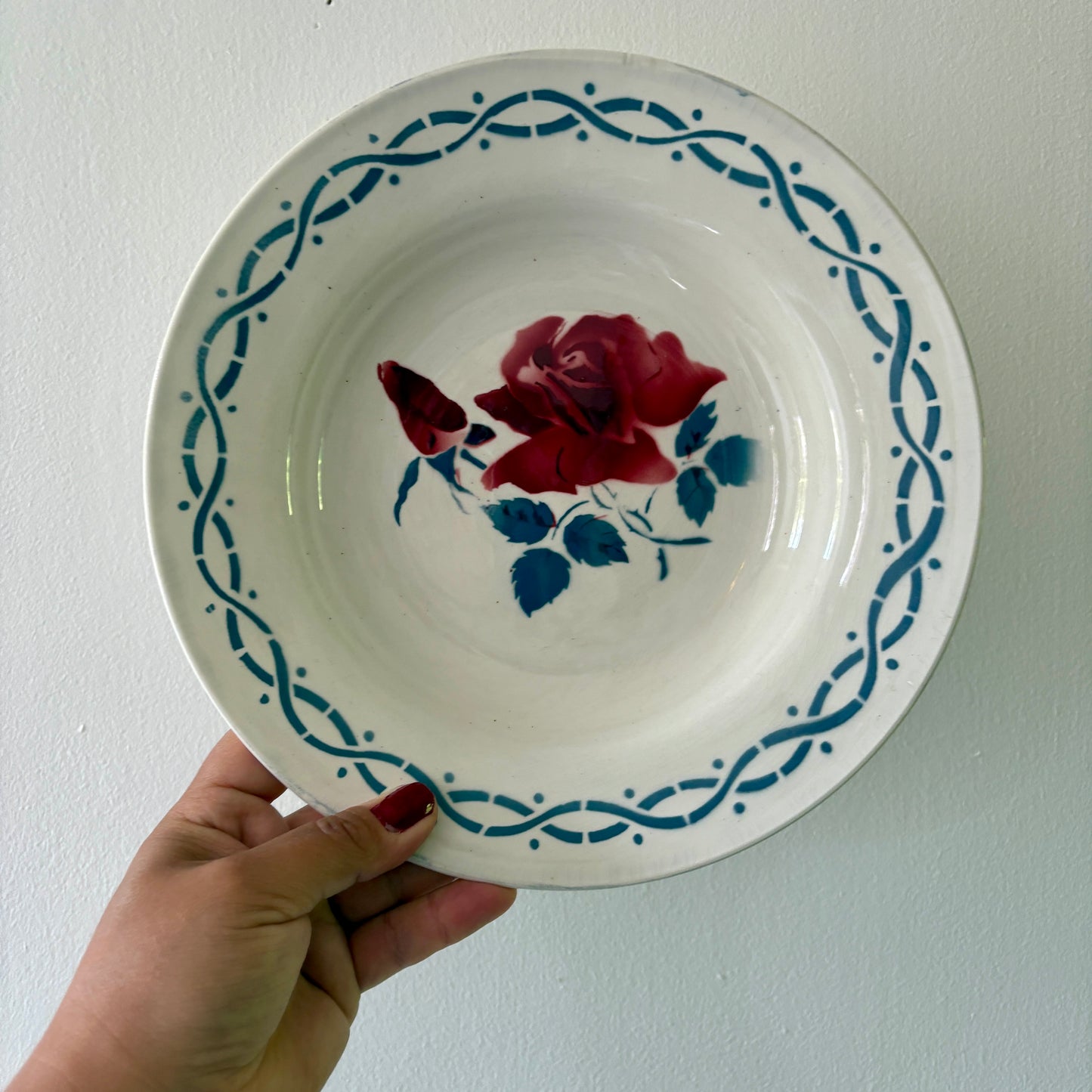 Lot de 8 assiettes creuse vintage - modèle Janine et Cannes de Digoin Sarrreguemines