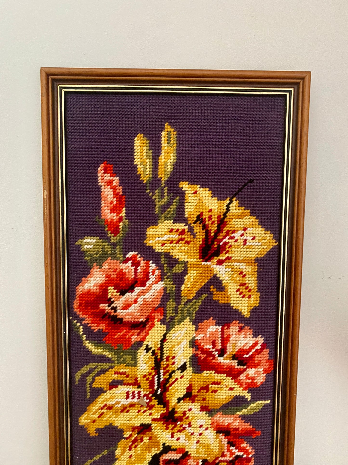 Canevas vintage bouquet de Lys