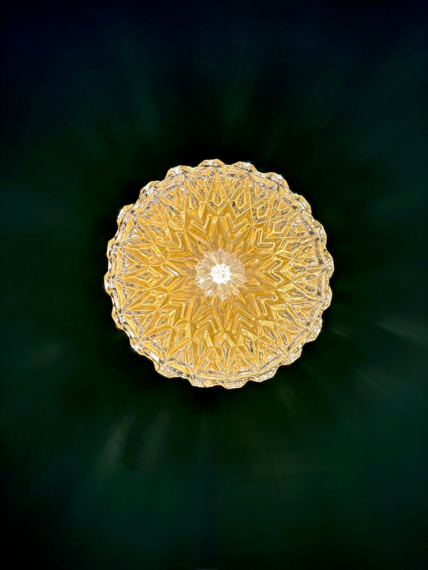 Applique ou plafonnier globe vintage en verre moulé (PT1)