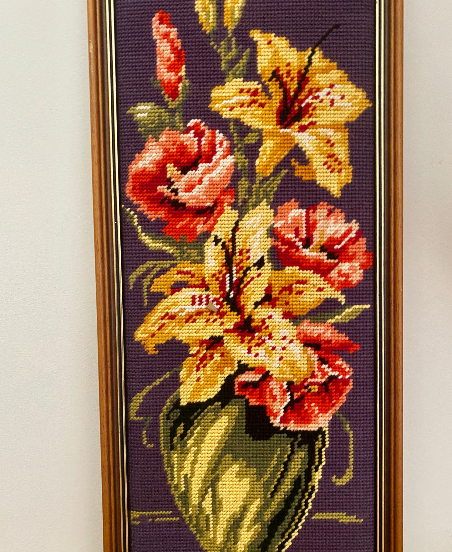 Canevas vintage bouquet de Lys