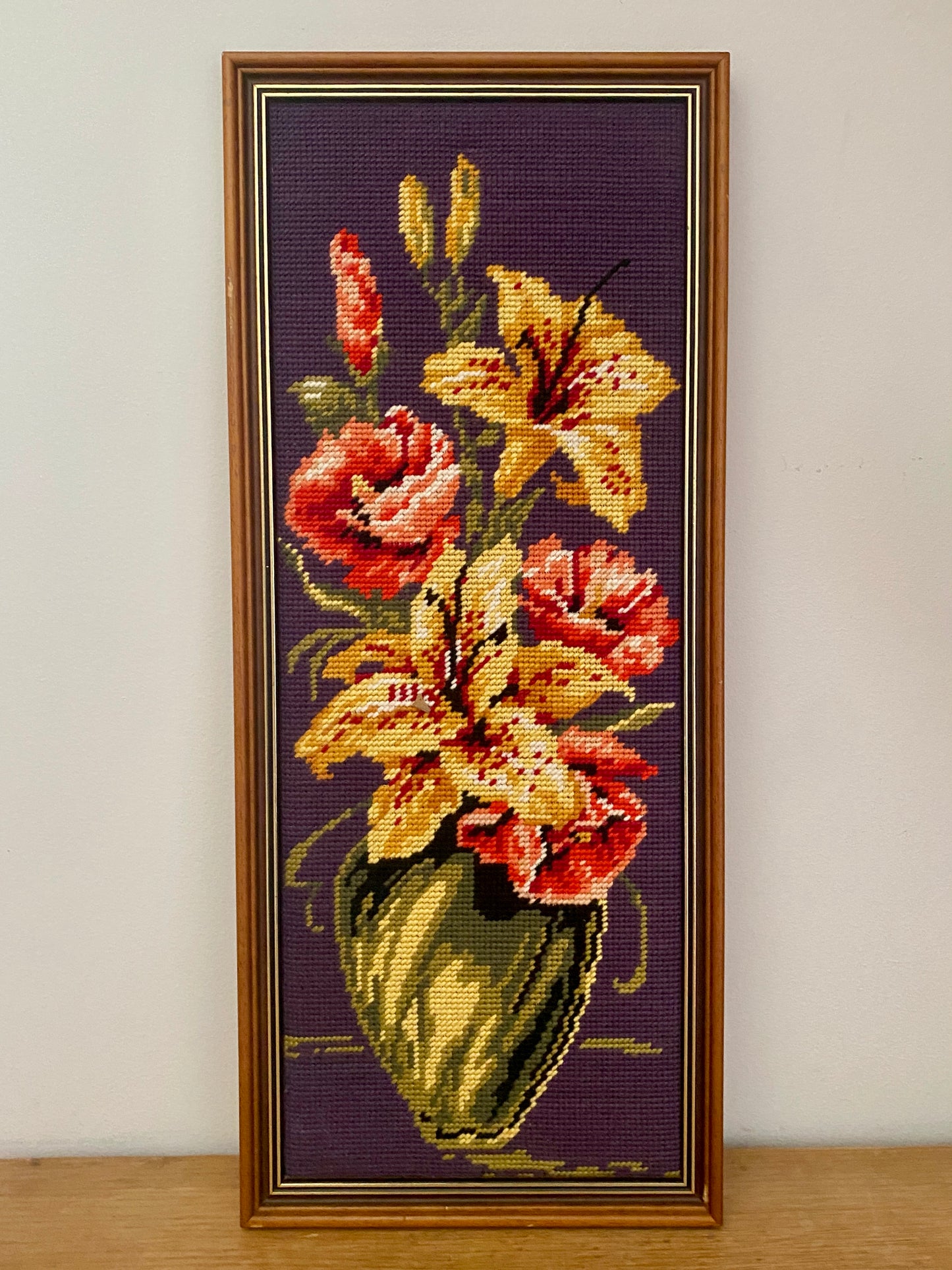 Canevas vintage bouquet de Lys