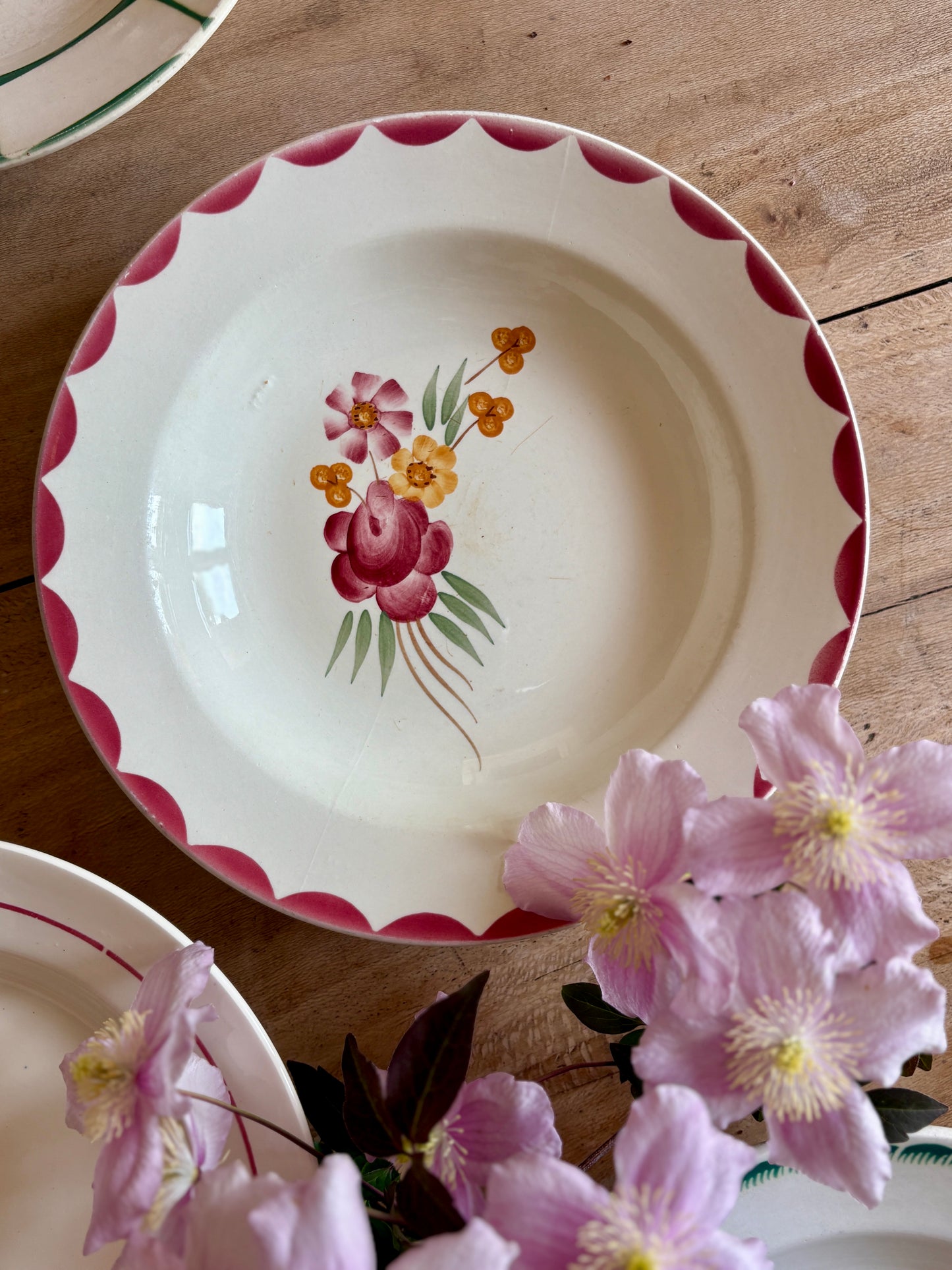 Lot de 6 assiettes creuses vintage dépareillées