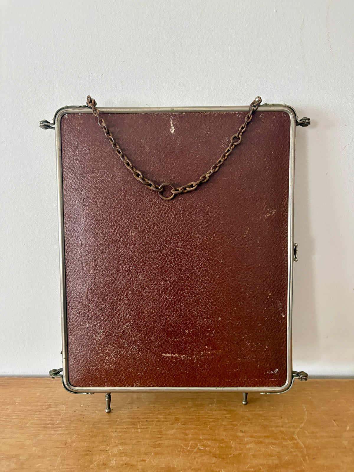 Ancien miroir triptyque de barbier