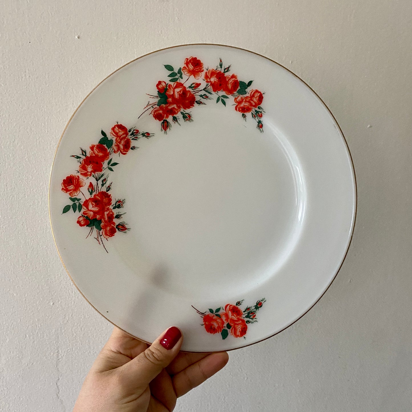 Lot de 6 assiettes à dessert vintage en pyrex