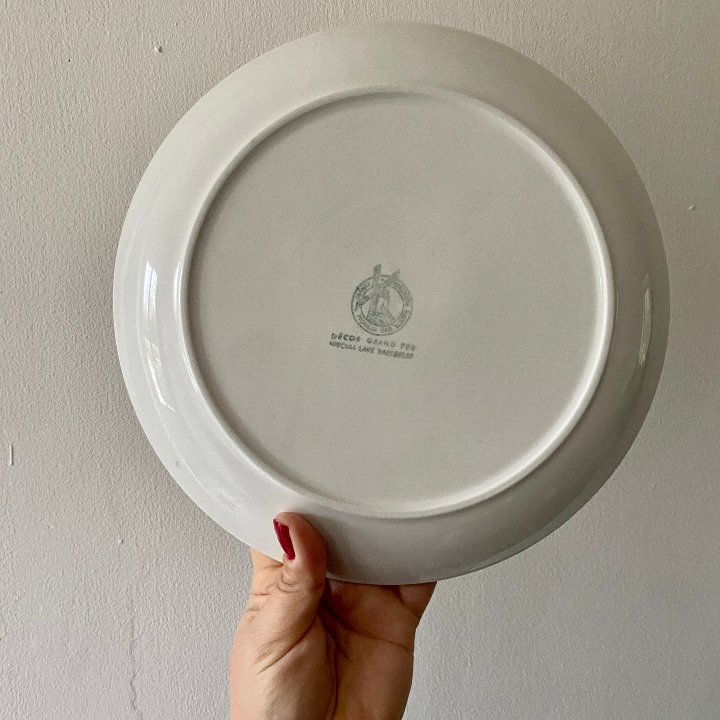 Lot de 6 assiettes plates vintage poisson de Moulin de Loups