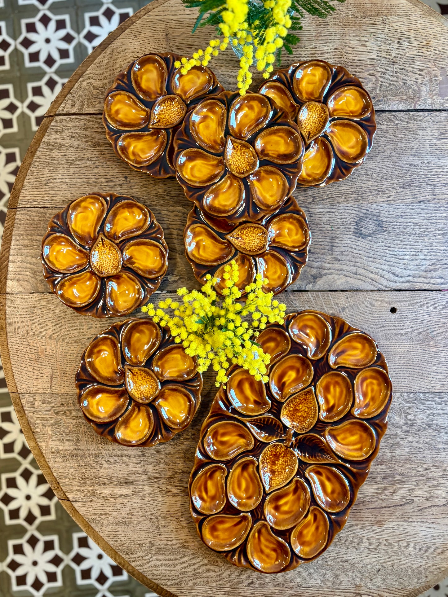 Service à huître vintage Vallauris