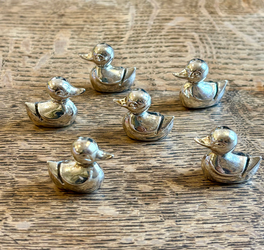 Lot de six marques places vintage en forme de canards