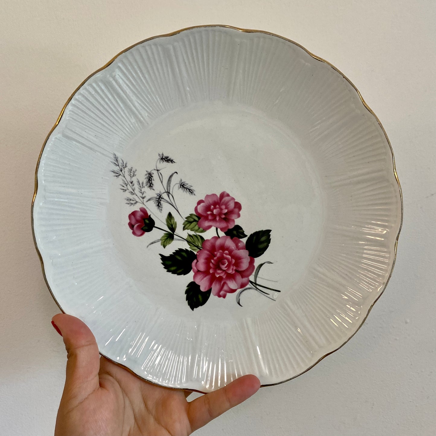 Lot de 6 assiettes plates vintage L'Amandinoise