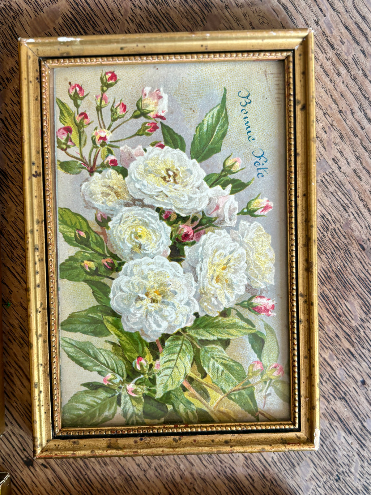 Lot de 4 cadres fleurs vintage