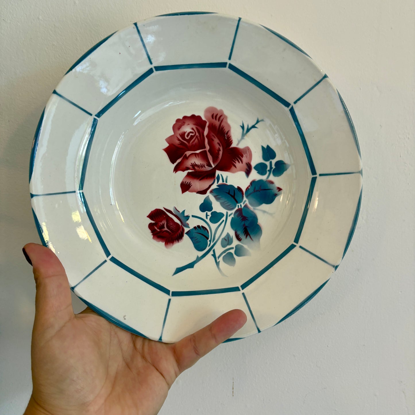 Lot de 8 assiettes creuse vintage - modèle Malmaison de Digoin Sarrreguemines